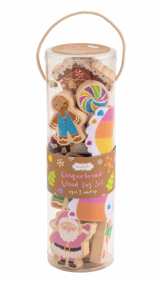 Gingerbread Wood Toy Set