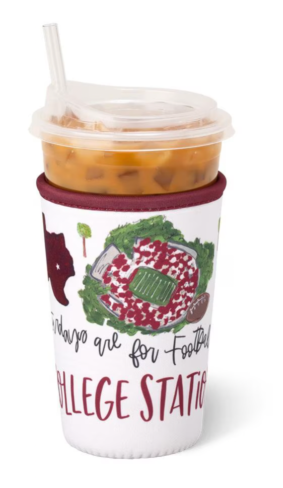 Saturdays in College Station Iced Cup Coolie (Medium)