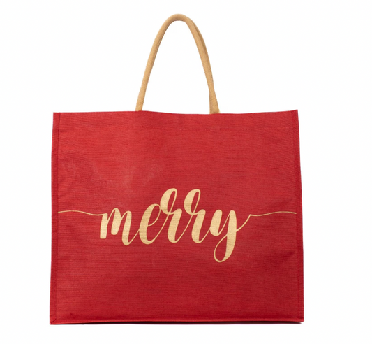 Merry Script Juco Carryalll Tote