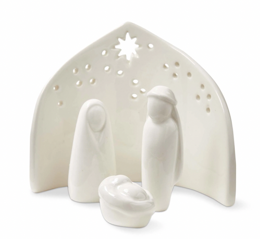 Ceramic Nativity Scene Set Of 4