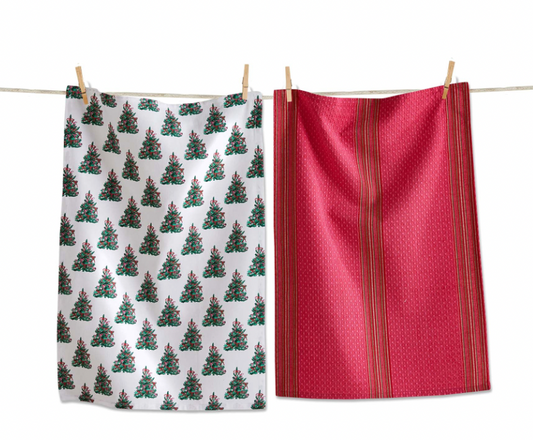 Very Merry Tree Dishtowel Set Of 2