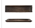 27-1/2"L x 7"W Decorative Paulownia Wood Tray, Walnut Finish