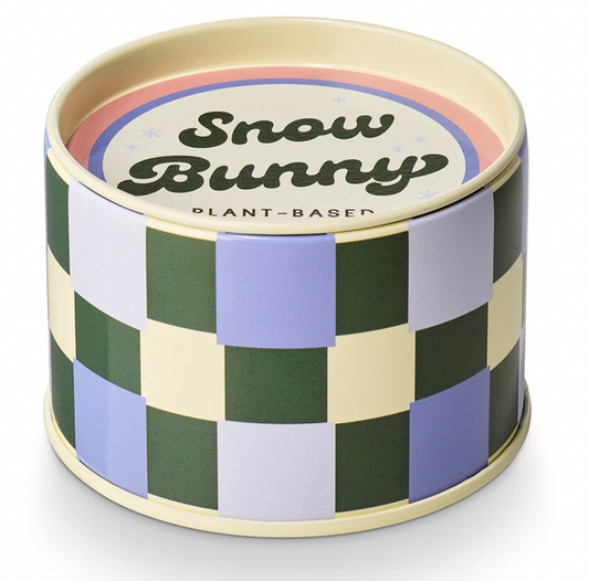 Snow Bunny Slopeslide Tin Candle