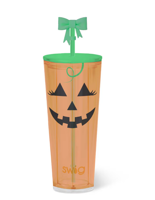 Boo Crew Pumpkin Plastic Tumbler 24oz