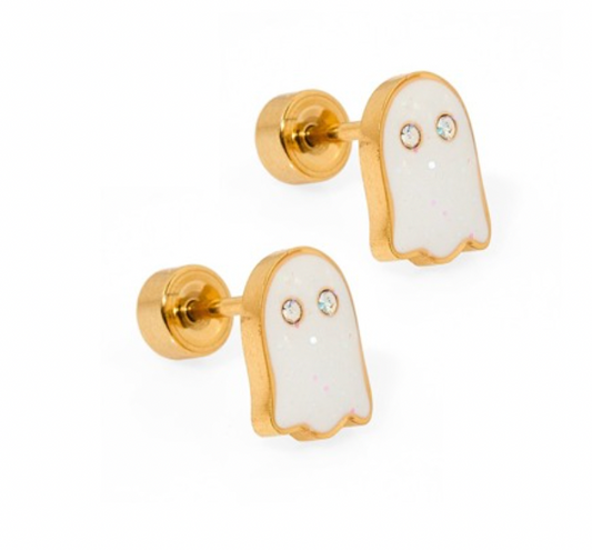 Screwback Stud Earrings - Ghost - EDC