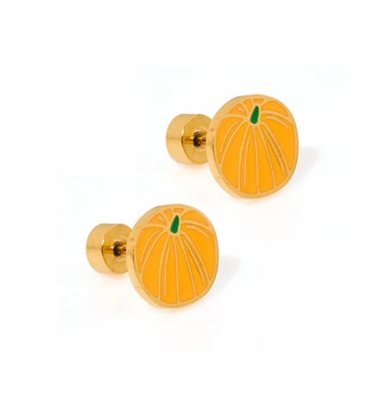 Screwback Stud Earrings - Knox Pumpkin - EDC