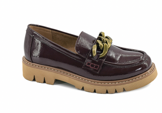 Not Literally Dark Red Crinkle Patent