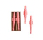 Unscented Nutcracker Shaped Taper Candles in Box, Pink, Set of 2