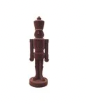 3-3/4"L x 3-1/2"W x 12-1/2"H Flocked Resin Soldier, Brown