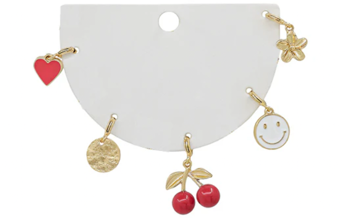 Heart, Circle, Smile Necklace Charms, Perfect for Creating your own Charm Necklace!