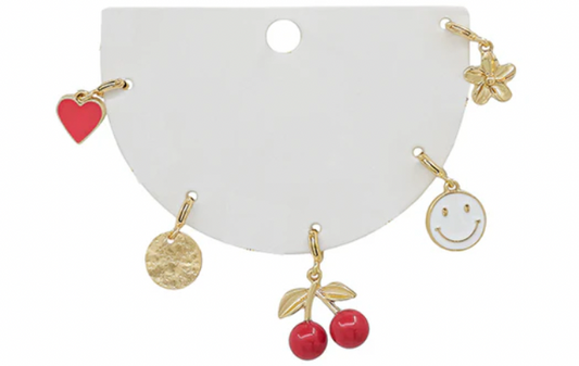 Heart, Circle, Smile Necklace Charms, Perfect for Creating your own Charm Necklace!