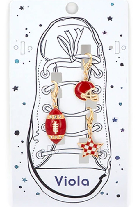 Gameday Charms! Football, Helmet, and Star. Perfect for Shoes, Bags, Etc.