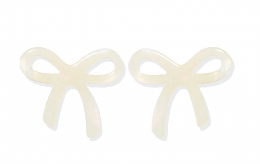 Kylie Bow Earrings - Iridescent