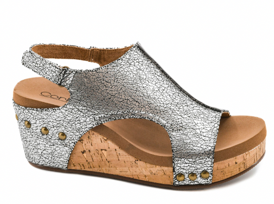 Carley Silver Crackle