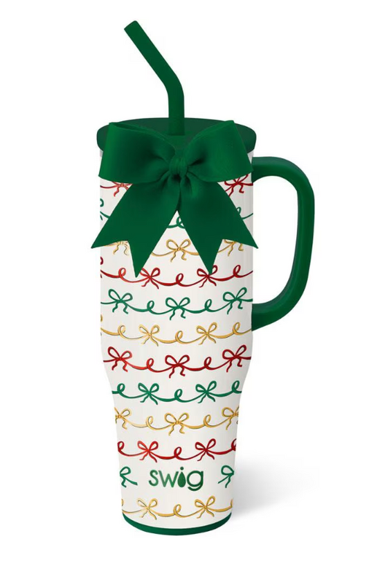 Christmas Bows Mega Mug 40oz