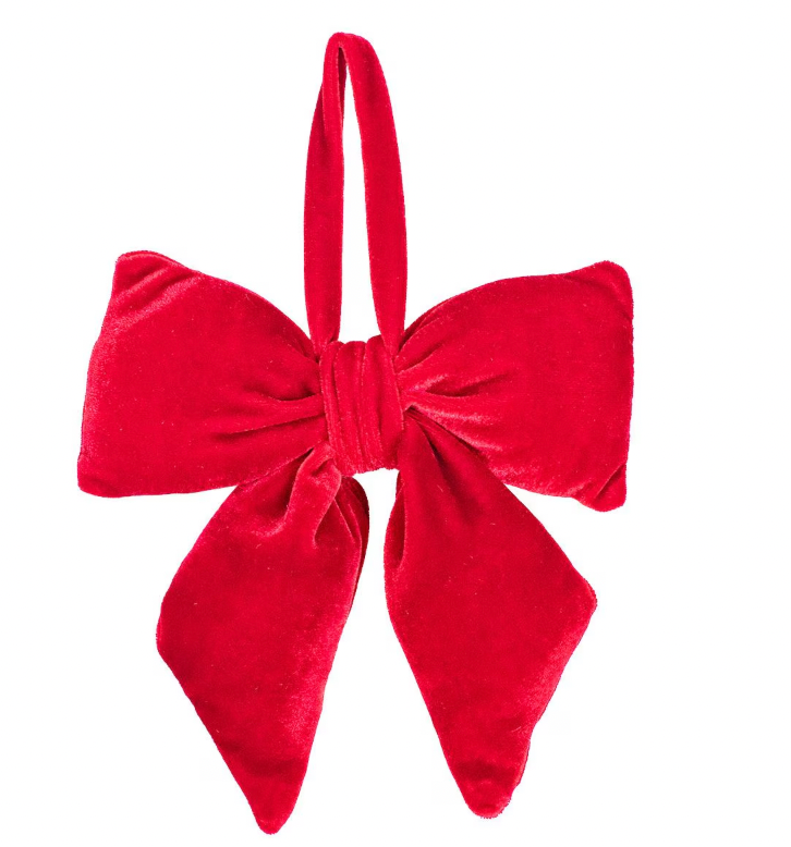 Evelyn Bow Ornament in Red