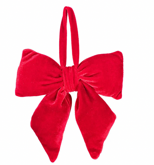 Evelyn Bow Ornament in Red