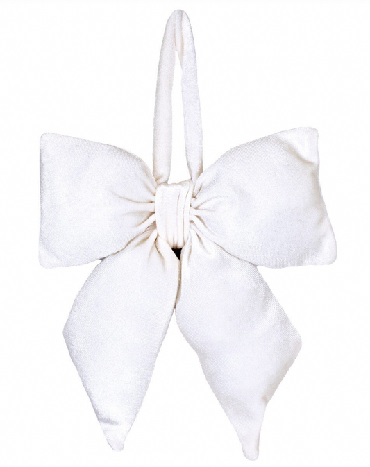 Evelyn Bow Ornament in White