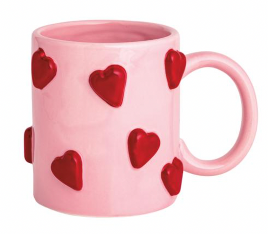 Red Hearts Valentines Mug