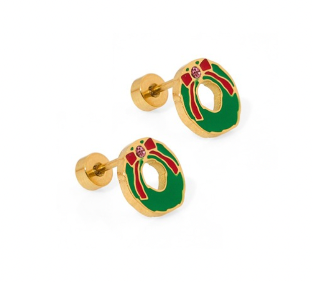 Screwback Stud Earrings - Leighton Wreath
