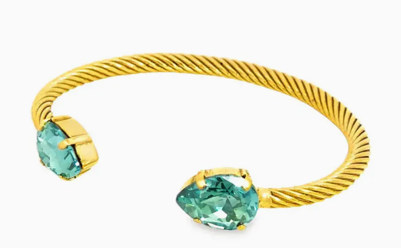 Charlotte Cuff in Pear - Aqua Champagne