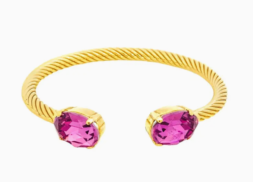 Charlotte Cuff in Pear - Dark Rose