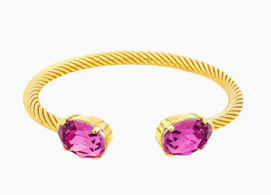 Charlotte Cuff in Pear - Dark Rose