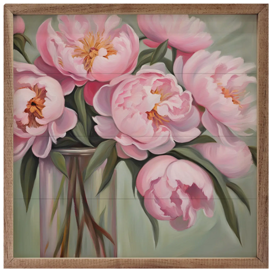 Pink Peony Bouquet Vase