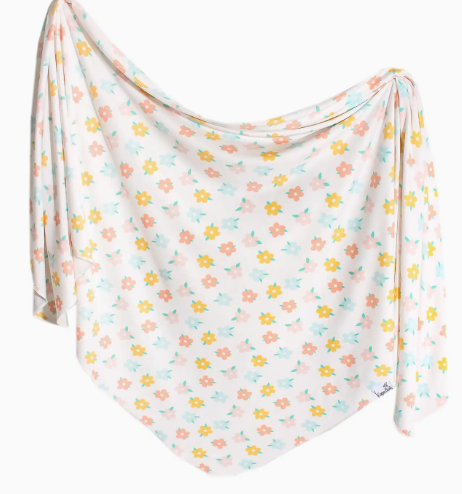 Knit Swaddle Blanket - Daisy