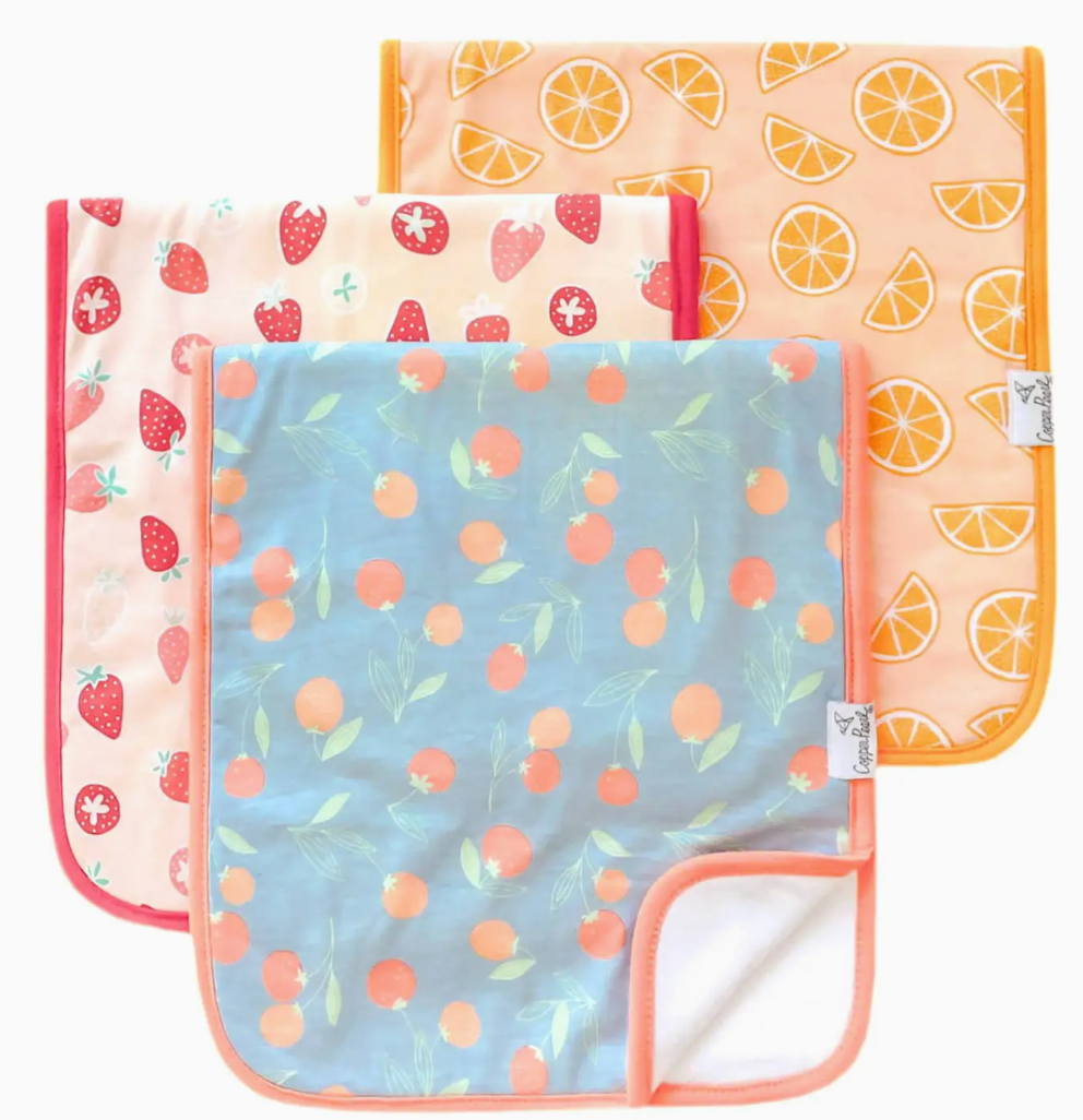 Premium Burp Cloths - Clementine