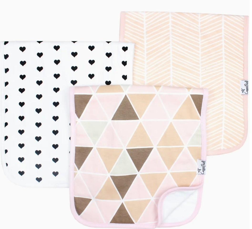 Premium Burp Cloths - Blush
