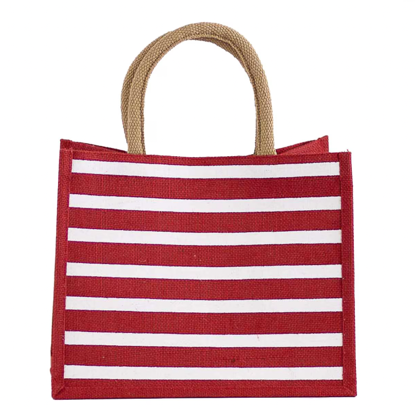 Stripe Gift Tote in Red & White