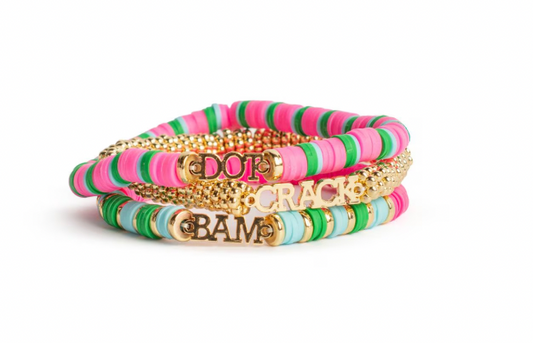 Dot Crack Bam Beaded Bracelet Stack