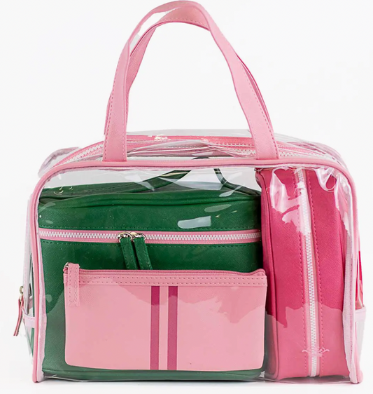 Livie Travel Gift Set Pink/Kelly 12x8x4.5