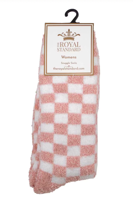 Women's Checkerboard Snuggle Socks