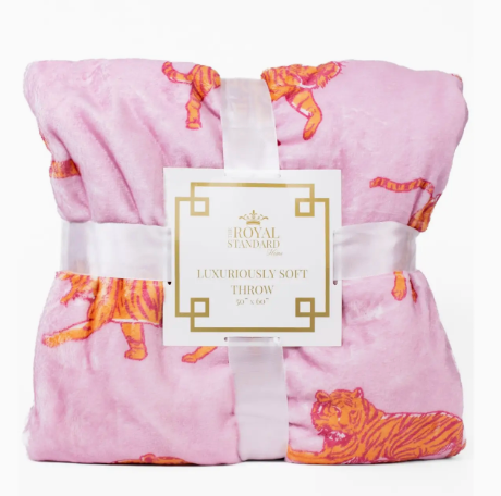 Tiger Walk Throw Pink/Orange 50x60