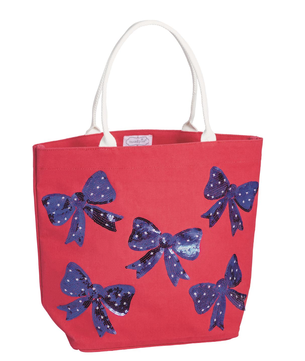 Red Americana Sparkle Tote