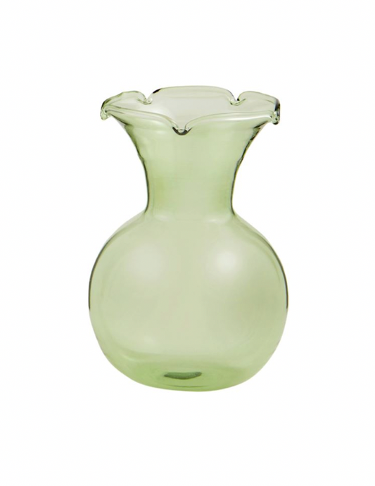 Green Botanica Ruffle Vase