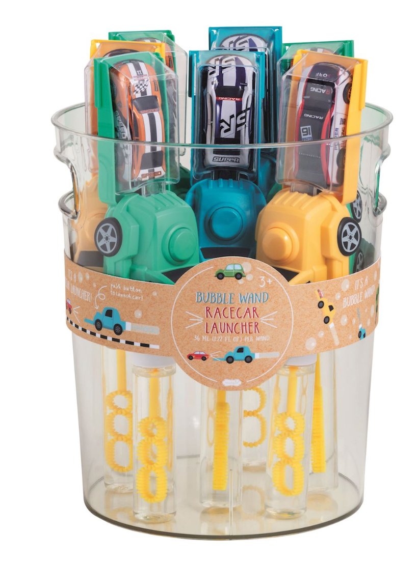 Bubble Wand Race Car Launchers