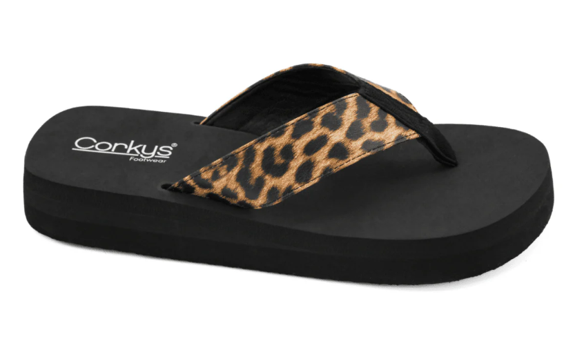 Corky's Leopard Overboard Sandals
