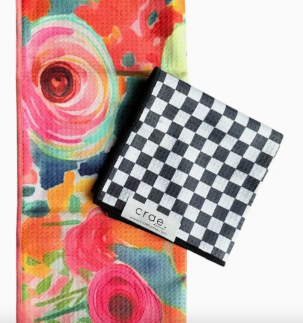 Fonnie/Pia: Double Sided-Hand Towel Washcloth Set