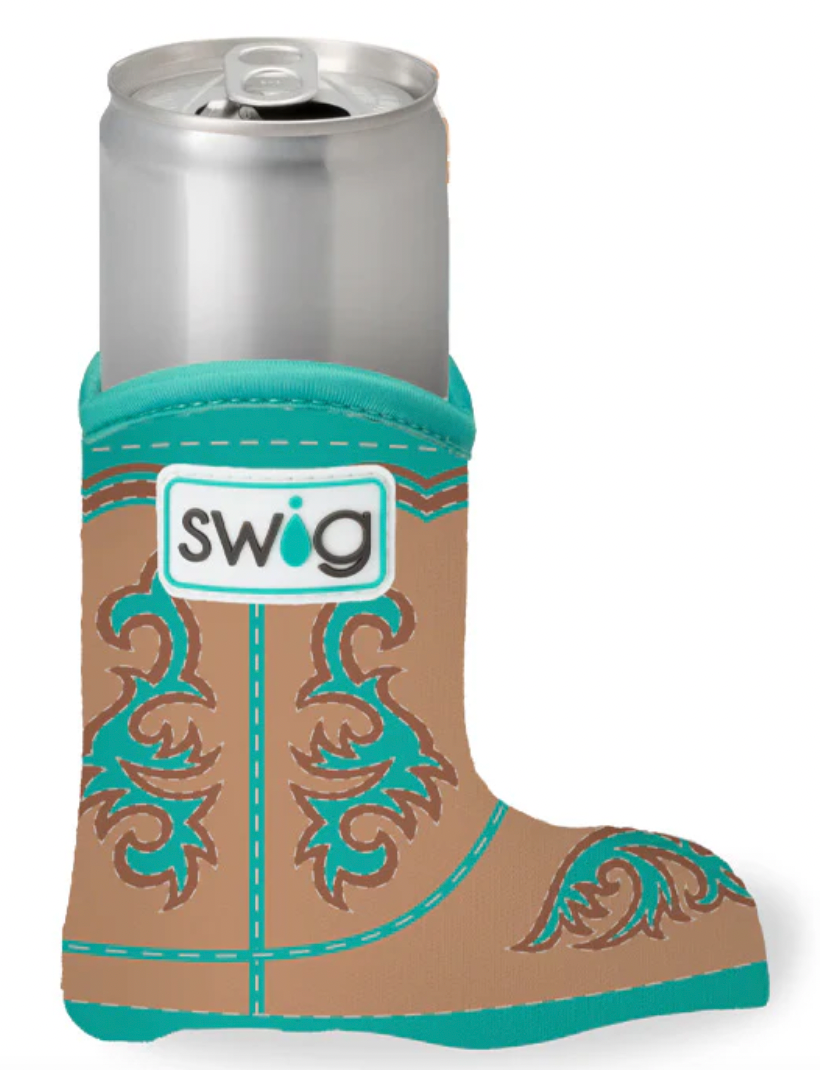 Swig Life Coolie 12 oz Slim Boot Scootin Turquoise
