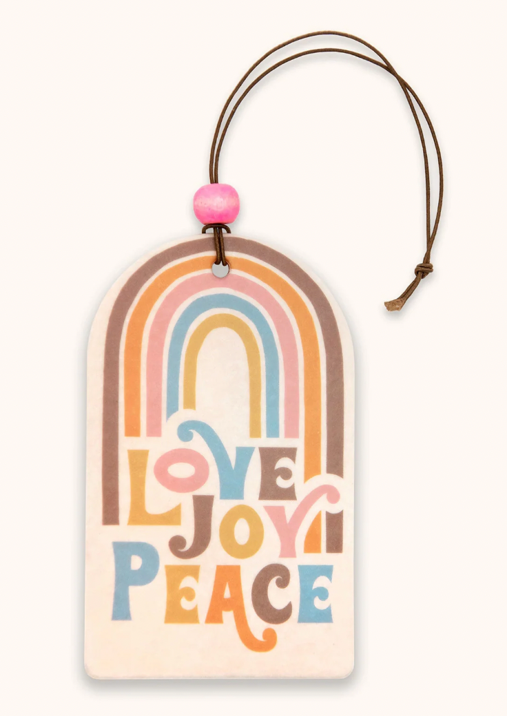 Love Joy Peace Rainbow Car Air Freshener