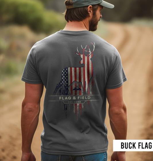 Flag & Field Buck Flag 3 Color- Concrete Comfort Colors