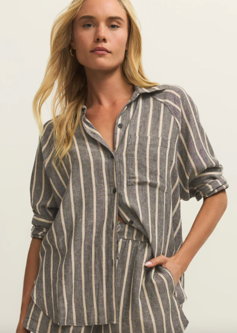 The Perfect Linen Striped Top