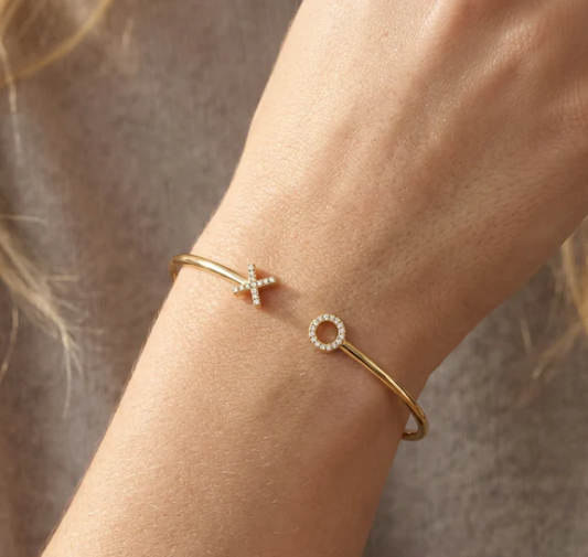 Waterproof XO Flexi Cuff Bracelet