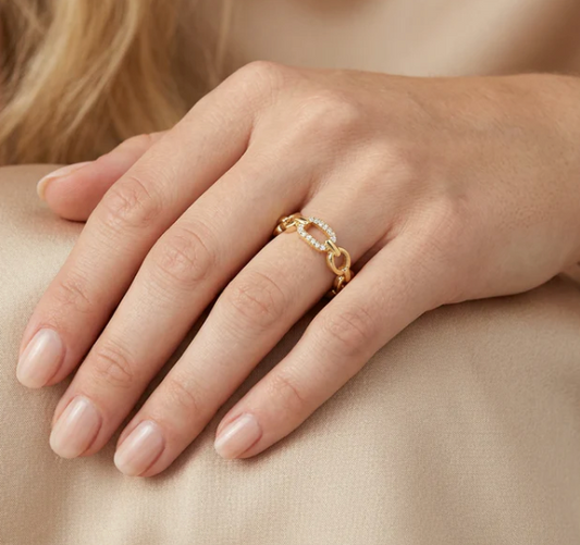 Waterproof Linked Forever To You Stackable Ring
