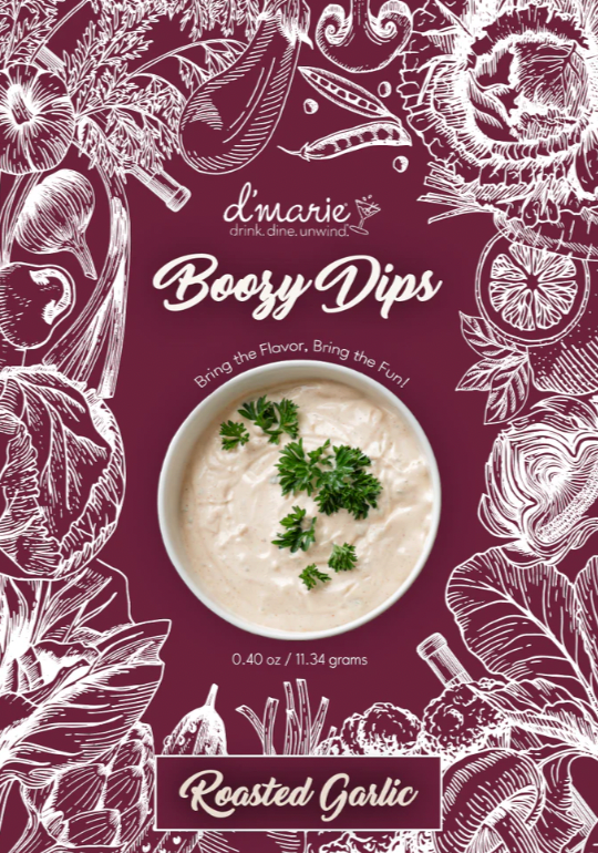 Roasted Garlic Boozy Dip