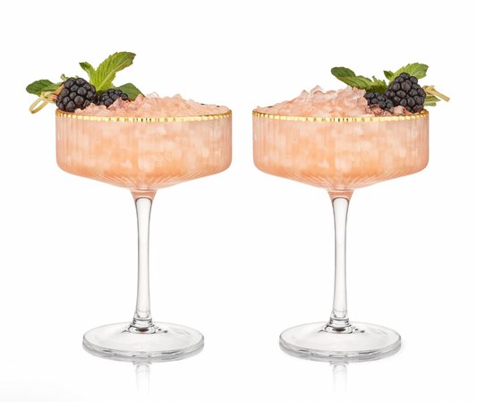 Meridian Crystal Coupe Glasses Set of 2