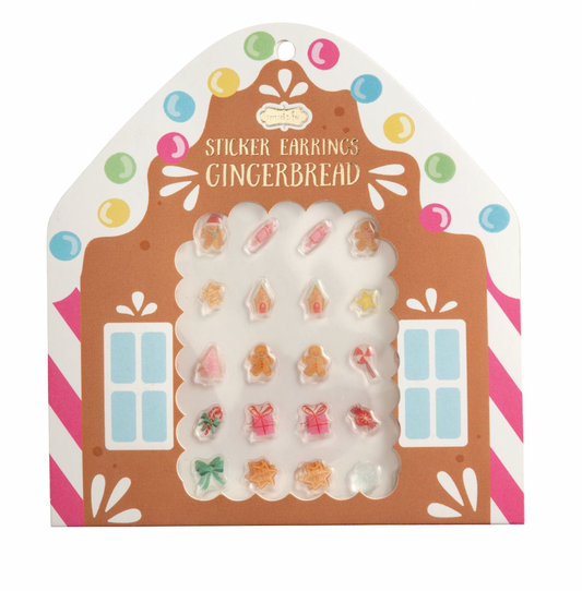 Gingerbread Stick-On Earring Set